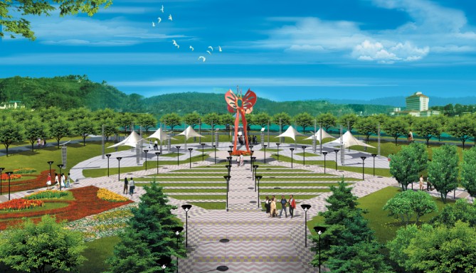 公園廣場(chǎng)景觀(guān)